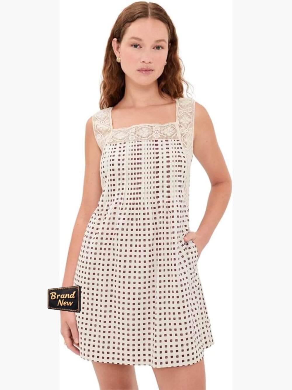 Madewell Sophie Mini Dress Sleeveless Square Neck Cotton Shift Casual
